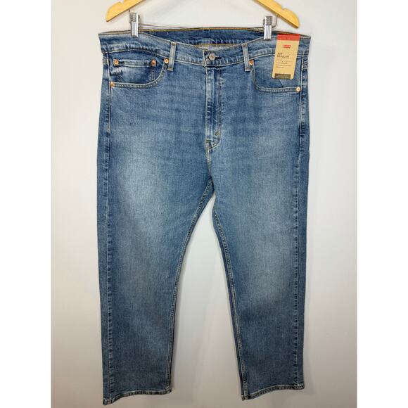 Levis 505 Mens Jeans Regular Fit Straight Leg 38X30 New - Picture 1 of 9